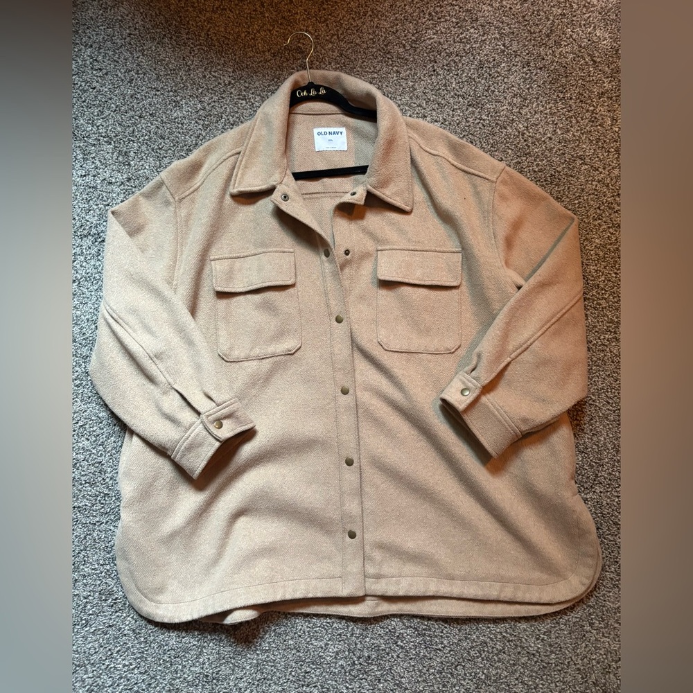 Old Navy Camel Button-Up Jacket